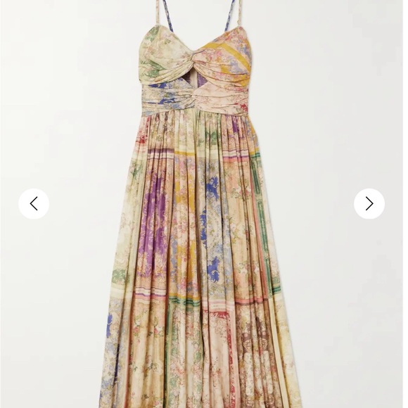 Zimmerman silk cut-out maxi dress size 0 worn once Excellent condition